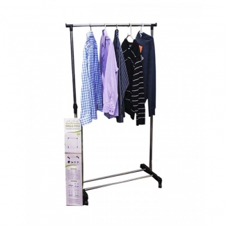 Single Pole Telescopic Hanger Rack Adjustable Stainless Steel Cloth Drying Rack Price in Pakistan | LAPTAB