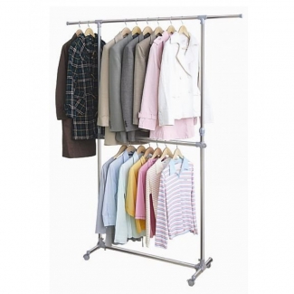 Single-Pole Clothes Rack Blue with Strong Metal Frame for Heavy Loads and Stability