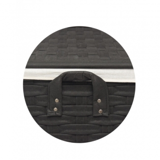 Pack of 3 Black Flip Interwoven Strapping Laundry Baskets with Cut Out Handles Price in Pakistan | LAPTAB