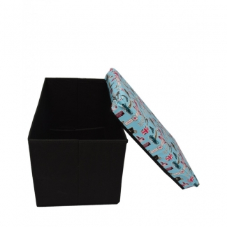 Foldable Storage Stool Seat Suede Cube Ottoman Bench for Bathroom Organization Price in Pakistan | LAPTAB