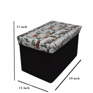 Foldable Orange Suede Storage Stool Cube Ottoman Bench with Seat Price in Pakistan | LAPTAB