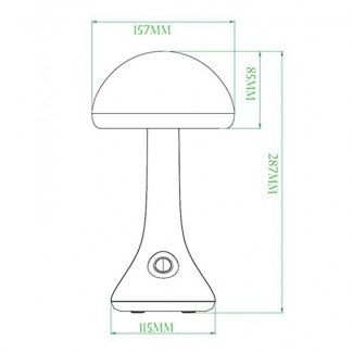 Lovely Mushroom LED Desk Lamp with Touch Sensor, Rechargeable, Soft Light Price in Pakistan | LAPTAB