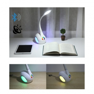LED Table Lamp with Multi-Grade Dimming, Bluetooth Speakers, 360? Rotation