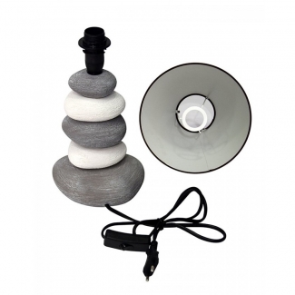 Side Table Ceramic Lamps Stones Brown with Smooth Finish and Heat Resistance Price in Pakistan | LAPTAB