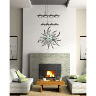 Diamante Spiral Wall Clock Silver and Black with 3D Design and Metallic Surface Price in Pakistan | LAPTAB