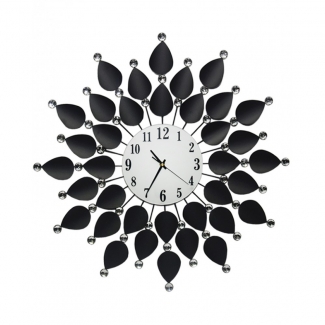 Diamante Spiral Wall Clock SUNSHINE Shape with 3D Design and Metallic Surface Price in Pakistan | LAPTAB