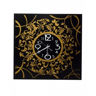 Modern Funky Black Brown Wall Clock