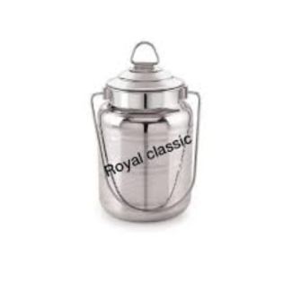 9 Liter Stainless Steel Milk Can with Removable Lid, Dairy Farm Style Silver Price in Pakistan | LAPTAB