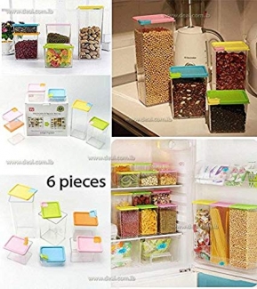 6-Piece Stackable Kitchen Storage Containers BPA-Free for Seasonings Price in Pakistan | LAPTAB