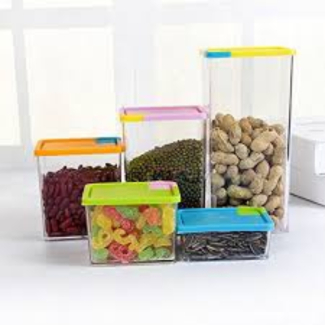 6-Piece Stackable Kitchen Storage Containers BPA-Free for Seasonings