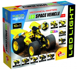 LISCIANI LED Space Vehicle Science Toy - 3 Kits, 10 Models with LED Lights