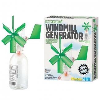 Green Science Windmill Generator Kit with LED Light and Renewable Energy Guide