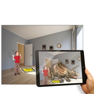 4M Triceratops Dinosaur DNA Science Toy with Glow-in-the-Dark Skeleton and AR