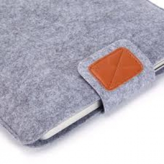 Laptop Sleeve 15.6 Inch Premium Soft Felt Case with Fastener Tape Closure - Silver Price in Pakistan | LAPTAB