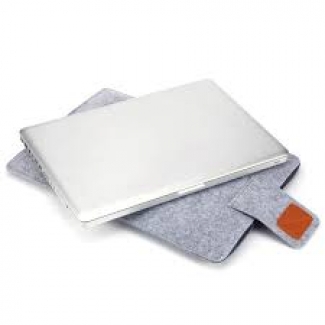 Laptop Sleeve 15.6 Inch Premium Soft Felt Case with Fastener Tape Closure - Silver Price in Pakistan | LAPTAB