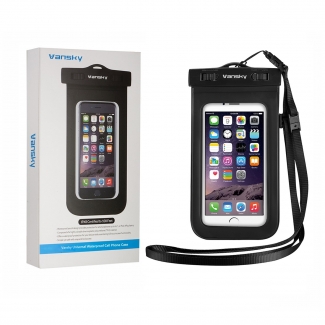 Universal Waterproof PVC Mobile Bag with Card Pocket, Black