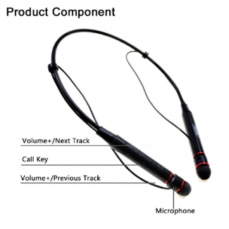 Remax RB-S6 Sports Neckband Wireless Bluetooth Headset V4.1 Black Price in Pakistan | LAPTAB