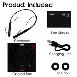 Remax RB-S6 Sports Neckband Wireless Bluetooth Headset V4.1 Black Price in Pakistan | LAPTAB