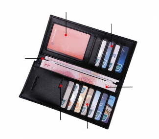 Men Slim Wallet W01 with Slim Design, 12+ Card Slots, Cash and Phone Compartments Price in Pakistan | LAPTAB