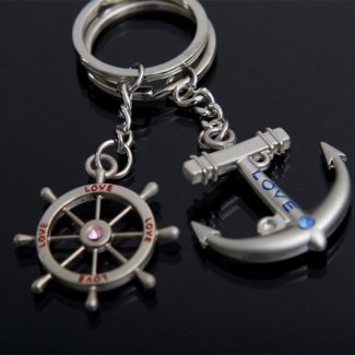 1 Pair Metal Anchor Key Rings Durable Nautical Style Keychain Accessories Price in Pakistan | LAPTAB