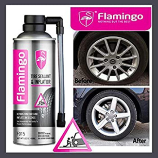 Flamingo Tire Sealant and Inflator for Tubeless Tires, Seals Punctures up to 6mm Price in Pakistan | LAPTAB