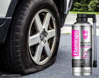 Flamingo Tire Sealant and Inflator for Tubeless Tires, Seals Punctures up to 6mm