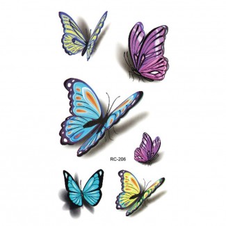Tattoo Colorful Butterfly 3D Temporary Tattoo Body Art
