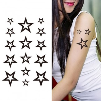Star Waterproof Temporary Tattoo, Fashion Style, 17x16cm, High Quality Price in Pakistan | LAPTAB