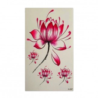 Temporary Body Art Lotus Flower Tattoo Set, 1 Large 8x5.5cm and 3 Small 2x2cm Designs Price in Pakistan | LAPTAB
