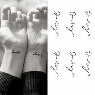 Love Temporary Tattoos with Love Letters Pattern, 3x1 cm, High Quality Price in Pakistan | LAPTAB