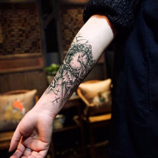 3D Chest Clock Temporary Tattoo, Fashion Charm, 19x12cm, 1 Pc Price in Pakistan | LAPTAB