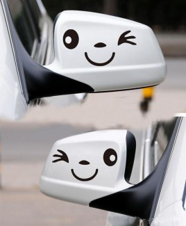 Mirror Wings 3D Cat Eye Car Sticker Waterproof Rearview Mirror Decal Price in Pakistan | LAPTAB