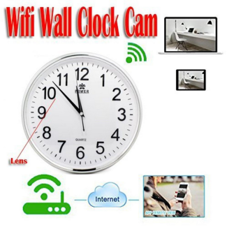 Wall Clock WiFi IP Spy Camera with HD Video, Remote Control, SD Storage Price in Pakistan | LAPTAB
