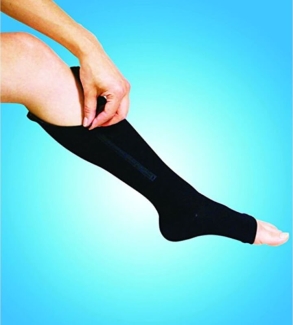 Zipper Compression Socks S/M Knee-High Toeless with Easy-Pull Zipper for Swelling and Pain Relief Price in Pakistan | LAPTAB