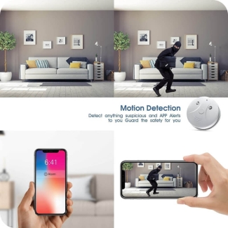 Mini WiFi Camera Hidden in Smoke Detector, Battery and Plug Powered, Micro SD Recording Price in Pakistan | LAPTAB