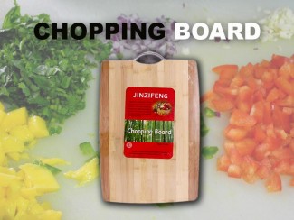 Wooden Kitchen Cutting Board with Handle for Safe, Easy Food Prep and Hanging