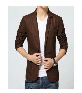 Men's Slim Fit Coat Choclate Brown MCC 1