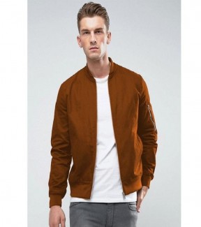 Men's Slim Fit Mustered Pu Leather jacket MBS