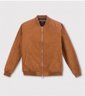 Men's Slim Fit Pu Leather Bomber Jacket SB99