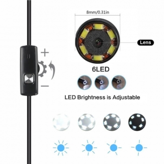 WIFI Endoscope 8mm Inspection Snake Camera with 30ft Waterproof Cable and LED Lights, Compatible with iOS, Android, Windows, Mac Price in Pakistan | LAPTAB