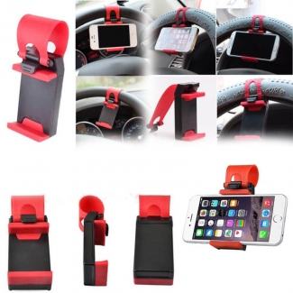 Car Steering Wheel Mobile Holder Universal Fit ABS Silicone Multicolor Price in Pakistan | LAPTAB