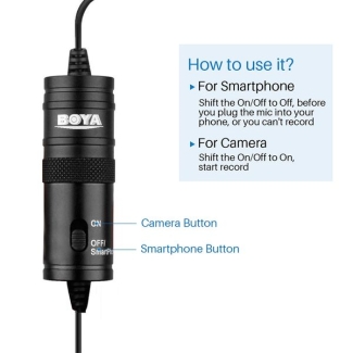 Boya Mic M1 Lavalier Collar Microphone with 6M Cable and Omni-Directional Output Price in Pakistan | LAPTAB