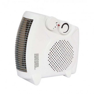 E-lite Fan Heater with Adjustable Thermostat, Overheat Protection, and Portable Handle