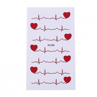 ECG Temporary Tattoo for Men and Women, Non-Toxic, 10.5x6.5cm Price in Pakistan | LAPTAB
