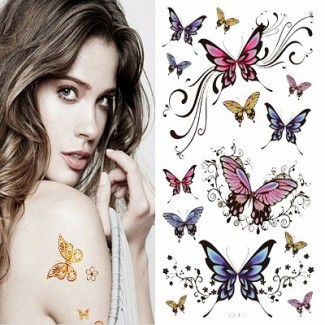 Removable Waterproof Butterfly Stickers Body Art Tattoo