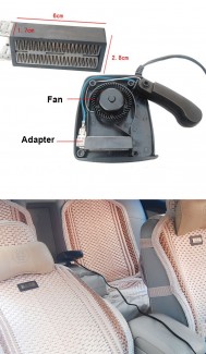 Portable Car Heating Defroster Fan with Retractable Handle and Brushless Motor