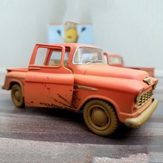 KinSmart Stepside Muddy Pickup 1/32 Scale Diecast Model with Pullback Motor and Openable Doors