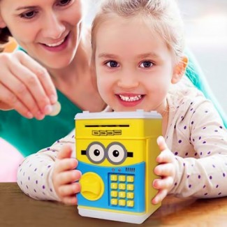 Money Box Children's ATM Bank with Password Lock, Coin and Bill Deposit, Voice Feature