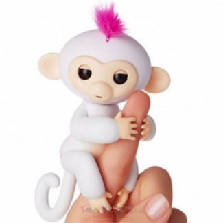 Fingerlings Interactive Baby Boris Monkey Toy ? Blue with Soft Orange Hair, Finger-Hanging Pet