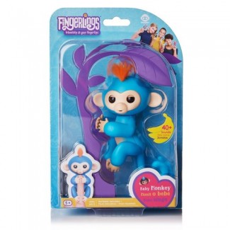 Fingerlings Interactive Baby Boris Monkey Toy ? Blue with Soft Orange Hair, Finger-Hanging Pet Price in Pakistan | LAPTAB